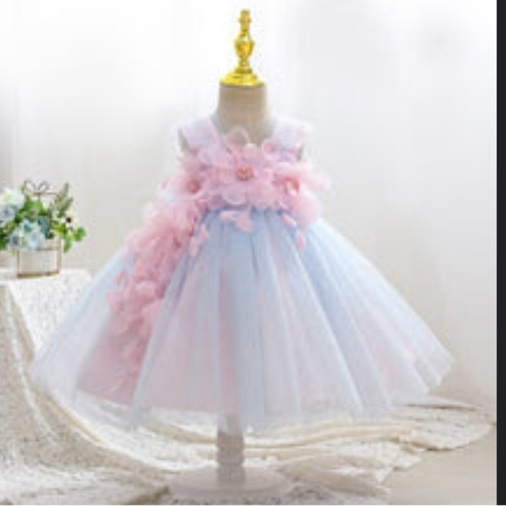 Pastel Floral Tulle Dress